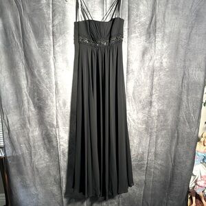 David’s Bridal black gown